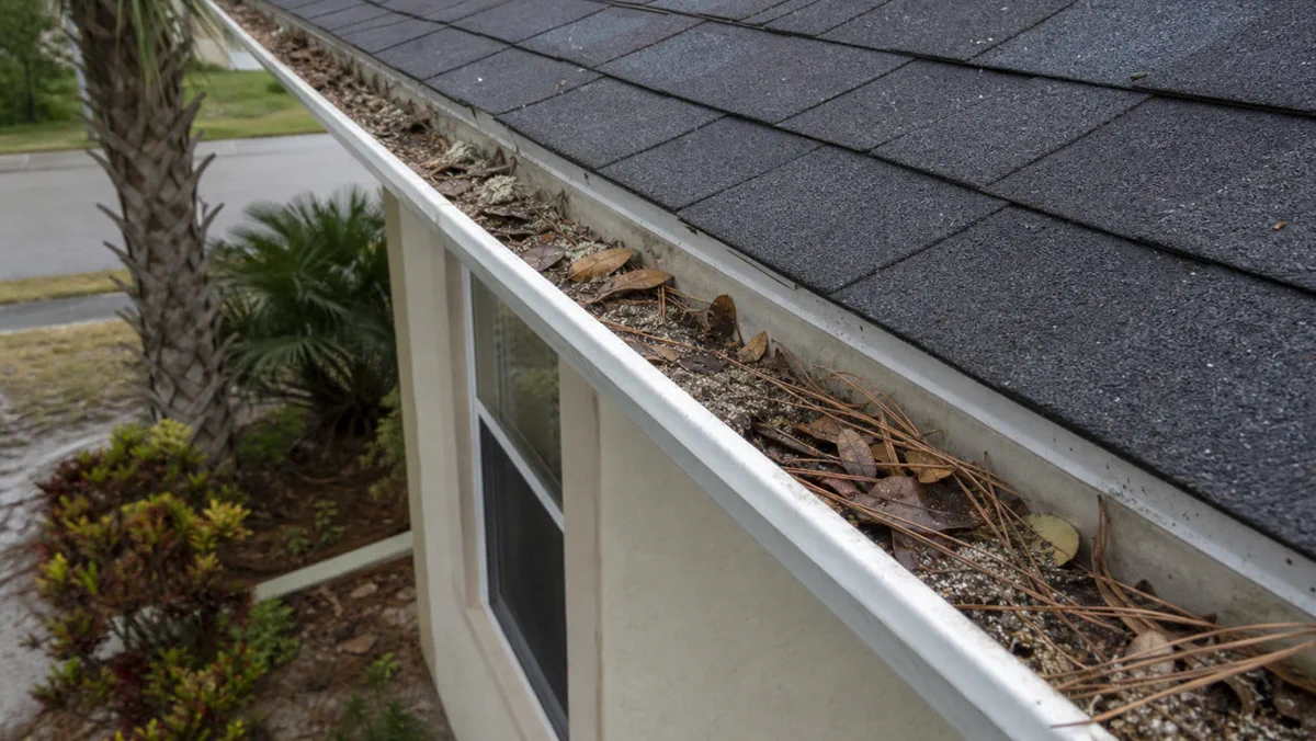 Trees, roof valleys, screens, and nearby landscaping change how the estimate should be scoped.